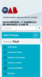 Mobile Screenshot of mirassoldoeste.oabmt.org.br